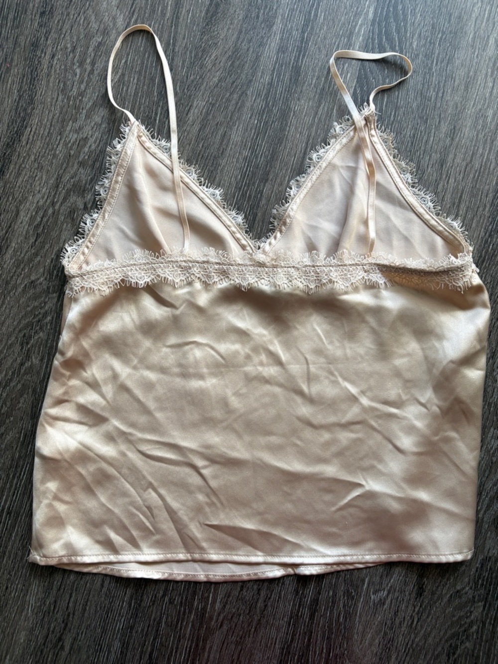 Forever 21 Cream Satin Lace-Trim Cami - Picture 3 of 5